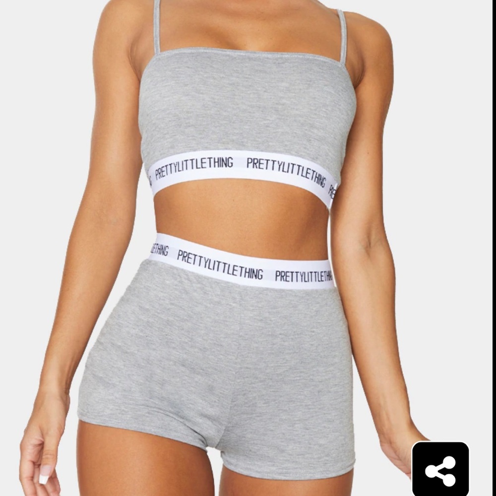 NWT- Pretty Little Thing Gray Lingerie Set